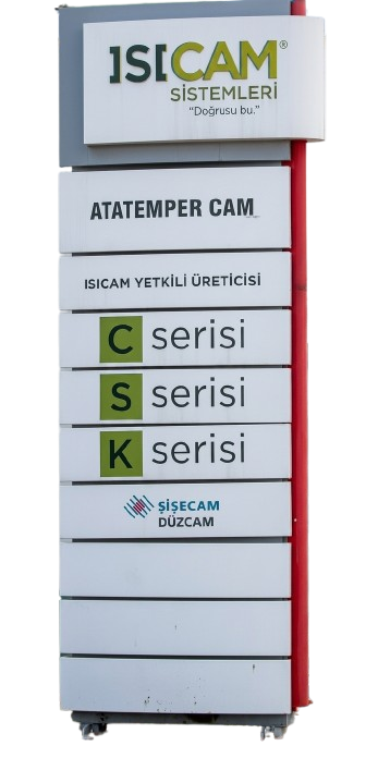 Atatemper Cam – Isıcam Yetkili Üreticisi tabelası